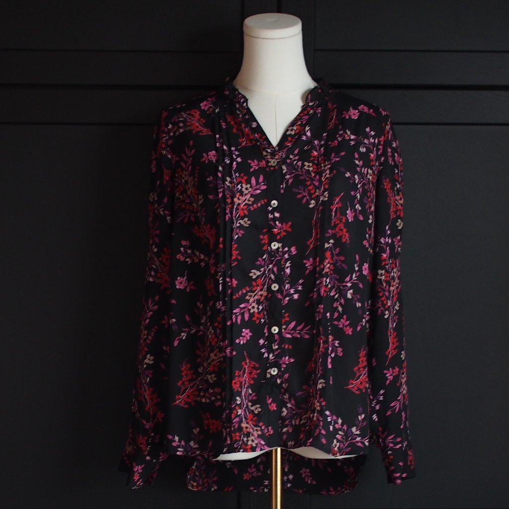 Nanette Lepore | Ruffle Collar, Blossom Floral Blouse (Shirt)